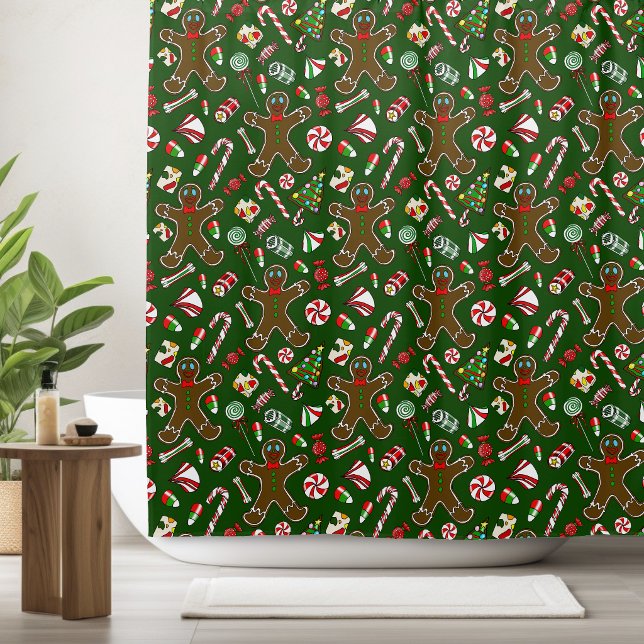 Playful Green Festive Gingerbread Candy Pattern (Creator Uploaded)