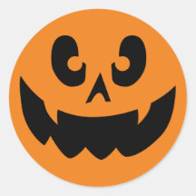 Playful Grinning Pumpkin Face Sticker