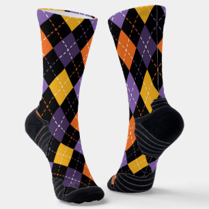 Playful Halloween Argyle Socks