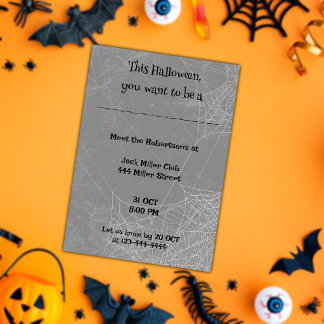 Playful Halloween Fun Customize  Invitation