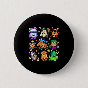 Playful Halloween Snack Bucket Art For Food Lovers 2 Inch Round Button