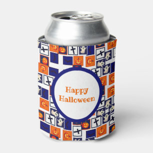 playful Halloween-themed pattern  Can Cooler