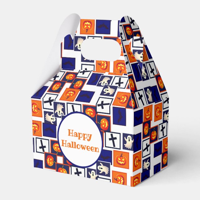 playful Halloween-themed pattern Favor Box (Front Side)