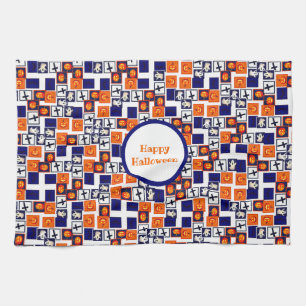 playful Halloween-themed pattern Kitchen Towel