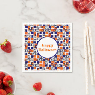 playful Halloween-themed pattern  Napkin