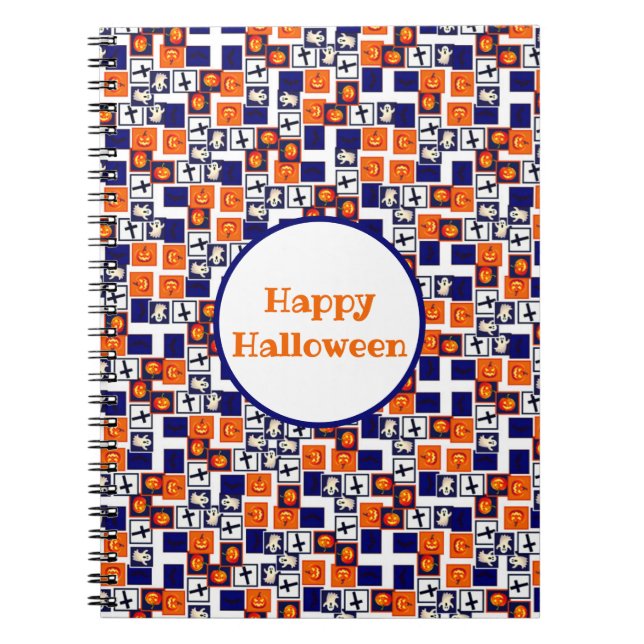 playful Halloween-themed pattern  Notebook (Front)