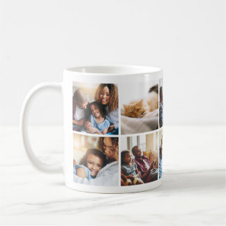 Playful Happy Family Photo Collage Mug