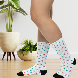 Playful Heart Pattern Socks