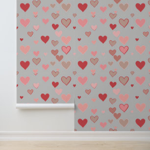 Playful Hearts Seamless Pattern Wallpaper