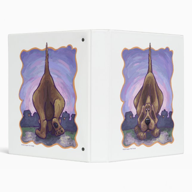 Playful Hound Dog Gifts & Accessories Binder (Background)