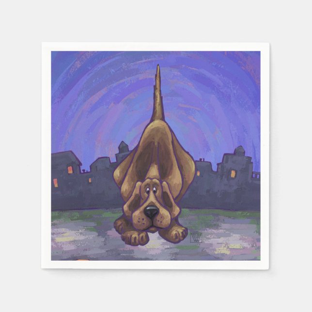 Playful Hound Dog Gifts & Accessories Napkin (Front)