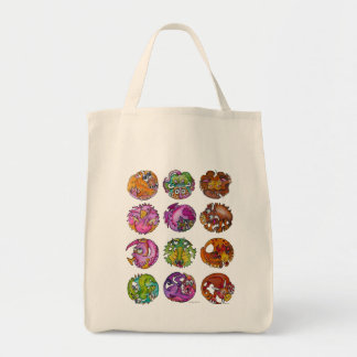 Playful Imaginary Creatures Tote Bag