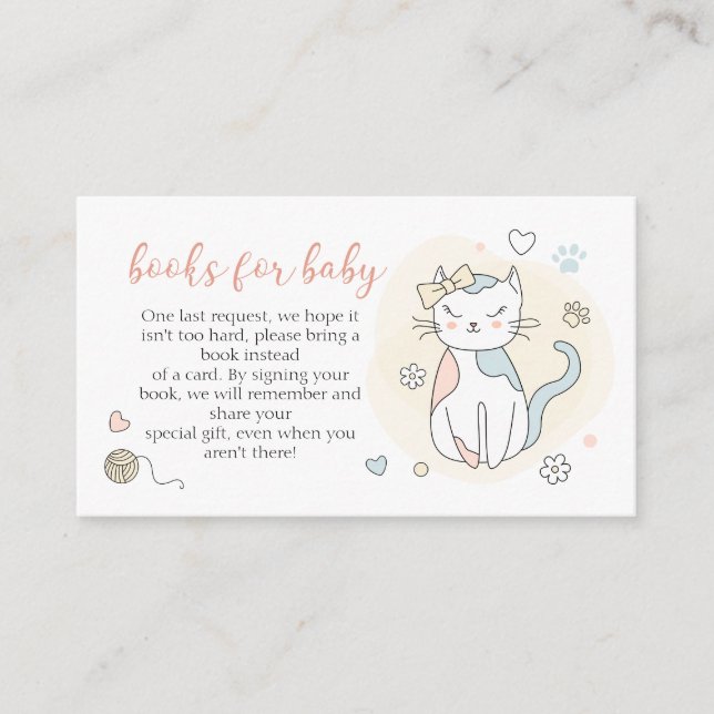 Playful kitten Book Request for Baby Enclosure Card (Front)