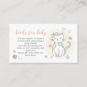 Playful kitten Book Request for Baby Enclosure Card