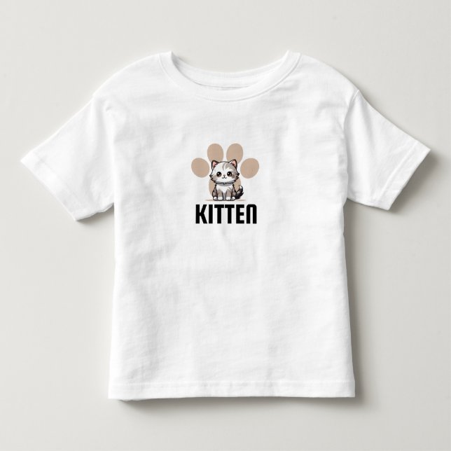 Playful Kitten Graphic Toddler Tee (Front)