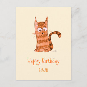 Playful kitten postcard