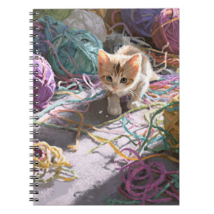 Playful Kitten Yarn Notebook