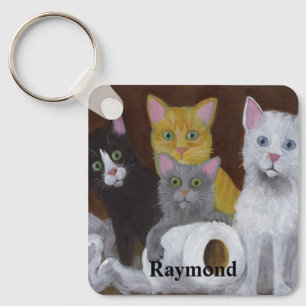 Playful Kittens Keychain