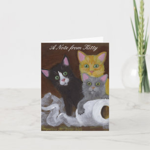 Playful Kittens Note Card