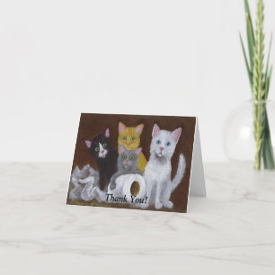 Playful Kittens Thank You Card