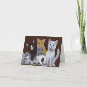 Playful Kittens Thank You Card
