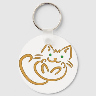 Playful Kitty Keychain