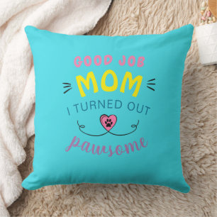 Playful Kitty Pillow Pair Decorative Neon Colour