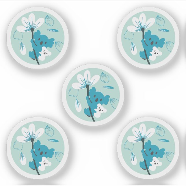 Playful Koala Pattern Cute Animal and Nature Art (Front)