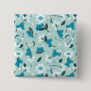 Playful Koala Pattern Cute Animal and Nature Art 2 Inch Square Button