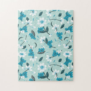 Playful Koala Pattern Cute Animal and Nature Art Jigsaw Puzzle