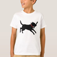 Playful Labrador Retriever Dog Black Lab Running