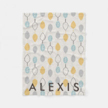 Playful Leaves Pattern w/ Name