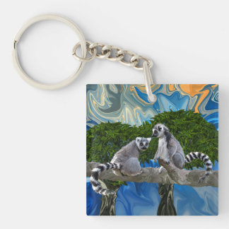 Playful Lemur-ick Keychain