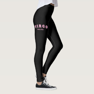 Playful Letter Print Zodiac  Women's High Waist Leggings