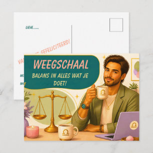 Playful Libra Birthday Card for [Him]