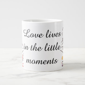Playful Love Doodle Illustration Large Coffee Mug