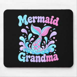 Playful mermaid tail with water splashes design mouse pad