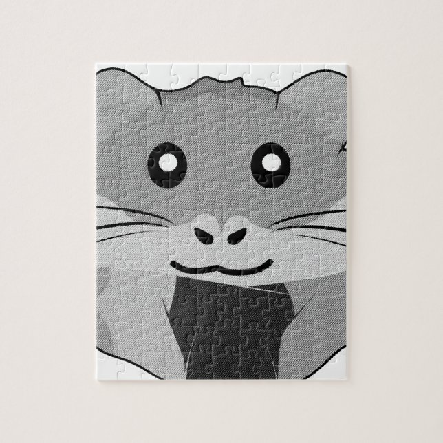Playful Minimalist Hamster Jigsaw Puzzle (Vertical)