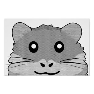 Playful Minimalist Hamster Poster