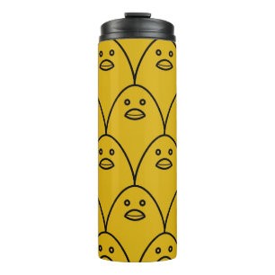 Playful Minimalist Yellow Duckling Travel Coffee Thermal Tumbler