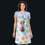 Playful Minnie Mouse Polka Dot Daydream Apron<br><div class="desc">Sweet, stylish, and full of cheerful charm, this delightful artwork features Minnie Mouse in a playful pose set against a colorful polka dot background. With soft pastel tones, expressive linework, and a fun handwritten-style accent, this design captures Minnie’s lovable personality and timeless Disney flair. Perfect for customizable Zazzle products like...</div>