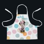 Playful Minnie Mouse Polka Dot Daydream Apron<br><div class="desc">Sweet, stylish, and full of cheerful charm, this delightful artwork features Minnie Mouse in a playful pose set against a colorful polka dot background. With soft pastel tones, expressive linework, and a fun handwritten-style accent, this design captures Minnie’s lovable personality and timeless Disney flair. Perfect for customizable Zazzle products like...</div>