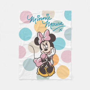 Playful Minnie Mouse Polka Dot Daydream Fleece Blanket
