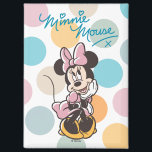 Playful Minnie Mouse Polka Dot Daydream Magnet<br><div class="desc">Sweet, stylish, and full of cheerful charm, this delightful artwork features Minnie Mouse in a playful pose set against a colorful polka dot background. With soft pastel tones, expressive linework, and a fun handwritten-style accent, this design captures Minnie’s lovable personality and timeless Disney flair. Perfect for customizable Zazzle products like...</div>