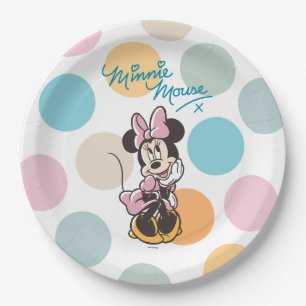 Playful Minnie Mouse Polka Dot Daydream Paper Plate