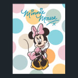 Playful Minnie Mouse Polka Dot Daydream Poster<br><div class="desc">Sweet, stylish, and full of cheerful charm, this delightful artwork features Minnie Mouse in a playful pose set against a colorful polka dot background. With soft pastel tones, expressive linework, and a fun handwritten-style accent, this design captures Minnie’s lovable personality and timeless Disney flair. Perfect for customizable Zazzle products like...</div>