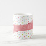 PLAYFUL MODERN HEARTS bright whimsical pattern Coffee Mug<br><div class="desc">A sweet, whimsical heart pattern to brighten your day! TIP :: 1. To resize / reposition the text hit the "customise it" button. 2. You can also change the fonts and add more text ! Love the design, but would like to see some changes - another colour scheme, product, add...</div>