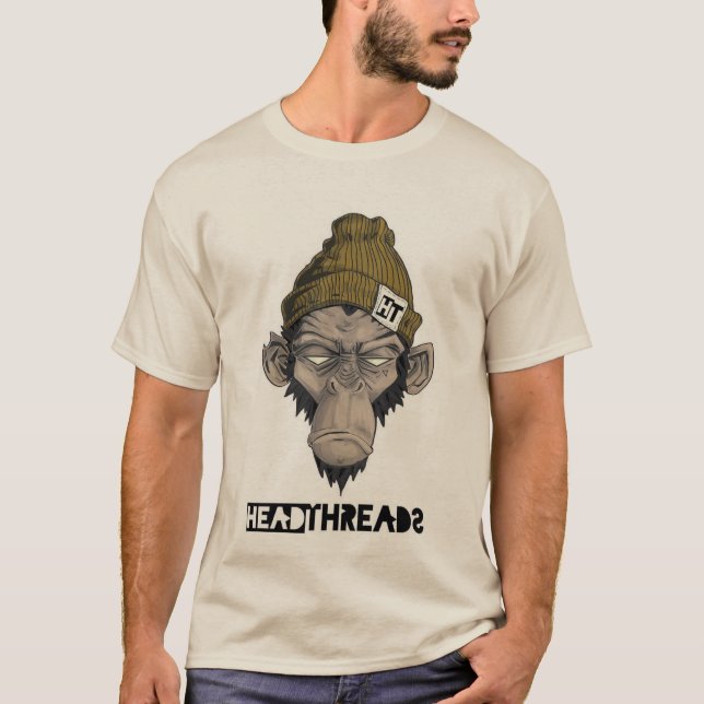 Playful Monkey Graphic T-Shirt (Front)