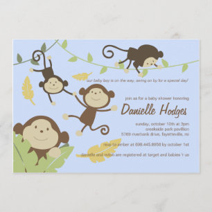 Playful Monkeys Invitation