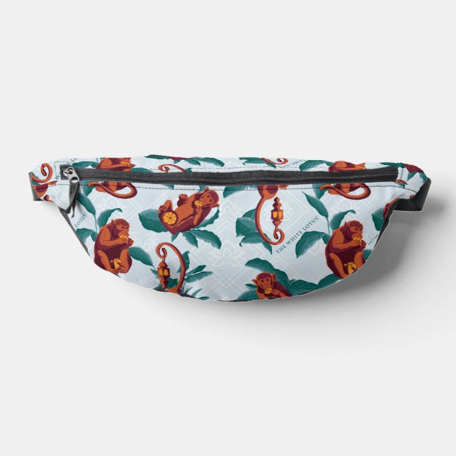 Playful Monkeys Pattern of The White Lotus Fanny Pack (Lay Down)